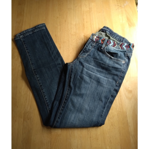 Driftwood Audrey Slim Straight Embroidered Jeans - Picture 1 of 6